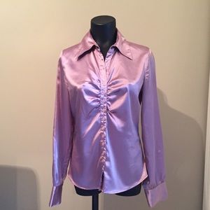 Silky Blush Button Down Top